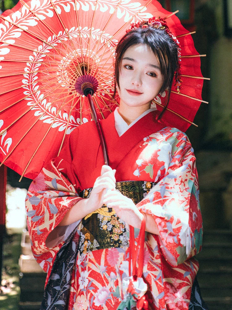 Kinomo ropa tradicional japonesa para mujer, larga yukata, cosplay, estilo suelto, vintage, Japón, kimono con estampado de flores, 2023|Ropa de Asia y las del Pacífico| - AliExpress