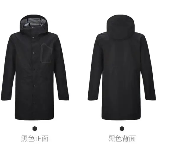 Xiaomi ULEEMARK Мужская трехслойная ветрозащитная куртка, водо-и ветронепроницаемая светоотражающие мужские куртки с капюшоном куртка для занятий альпинизмом - Цвет: black L