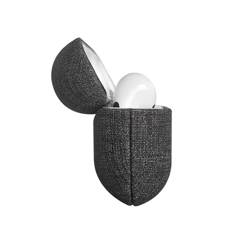 Noir-Étui En Cuir Pour Airpods Max, Housse De Protection Intelligente