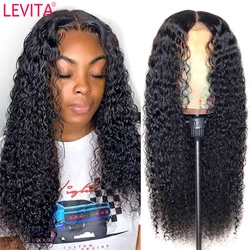 LEVITA 30 Inch Afro Kinky Curly Human Hair Wig Lace Frontal Closure Wig Pre Plucked Brazilian Glueless Lace Front Wigs For Women