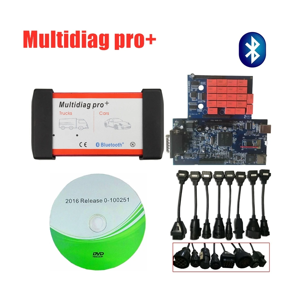 Multidiag Pro+. R0/. R3 программное обеспечение для автомобилей/грузовиков OBD2 сканер VD TCS C-D-P obd диагностический инструмент+ автомобильные кабели+ грузовые кабели