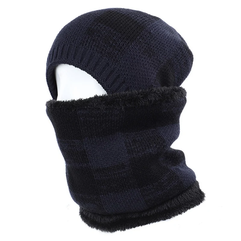 Winter Slouchy Beanie Hat Scarf Knitted Neck Warmers Gaiters Skull Cap Crochet Knit Baggy Beanie Skull Hat Ski Cap Scarf Women