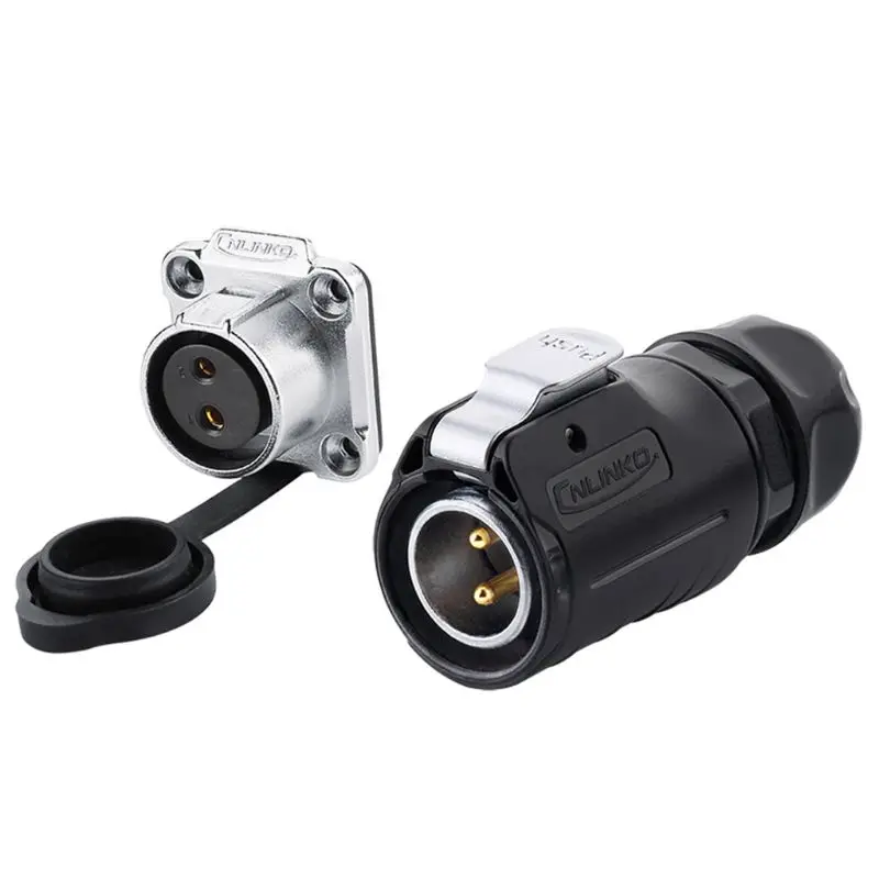 

LP20 DC Volt 2 3 4 5 7 9 12 Pin Circular Industrial Male/Female Plug and Socket Solar Energy DC Waterproof Connector