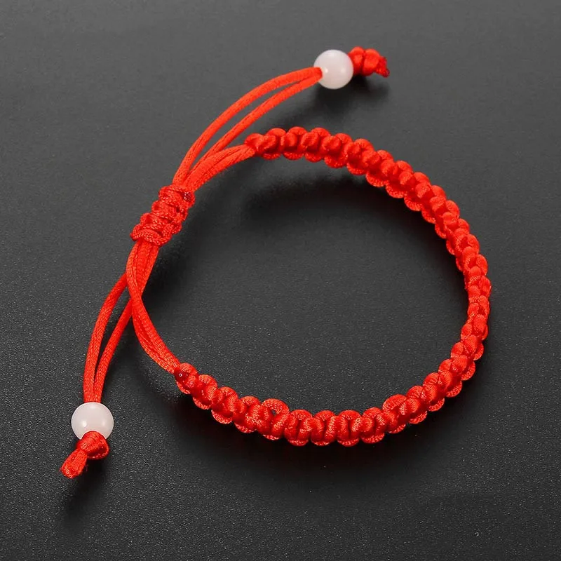 1 лот красный веревочный плетеный браслет ручной работы традиционный китайский узел восковой струны подарочные браслеты и ювелирные изделия для женщин и мужчин