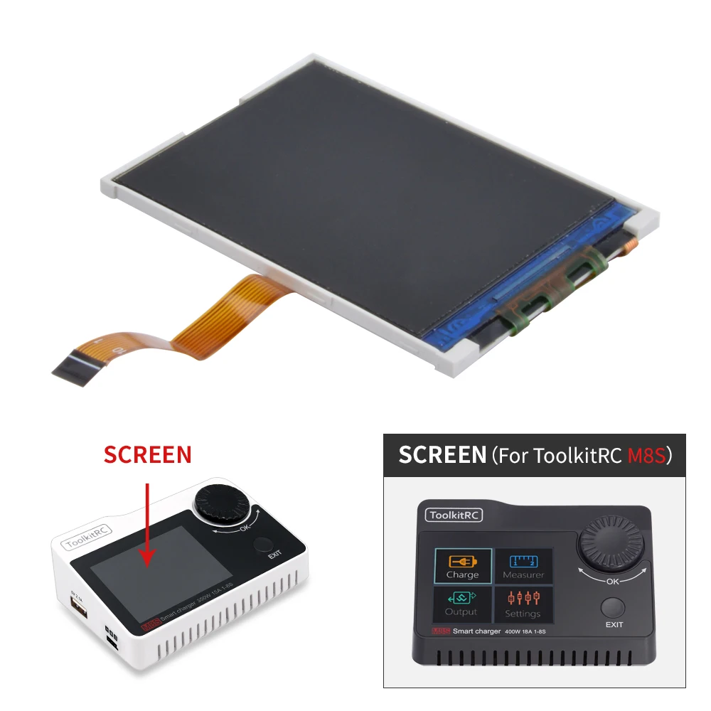 ToolkitRC M8S оригинальный экран температура стандартная для балансирующее зарядное