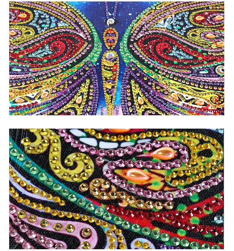 Meian алмазная живопись животные бабочка Специальная форма Кристалл Круглая Мозаика дом частично с алмазной вышивкой Новое поступление