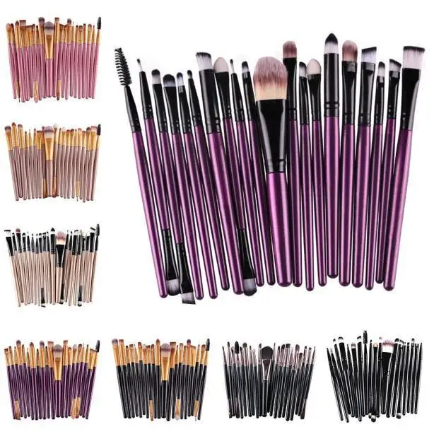 6 шт./компл. кисти для макияжа с ручкой набор Плоских кистей женщин Дамская