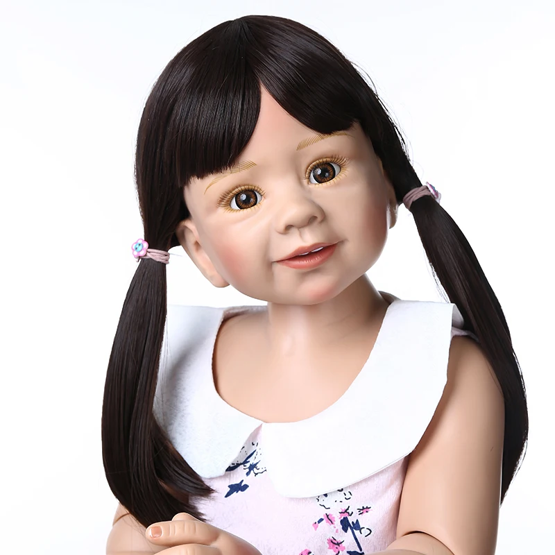 87 см большой Reborn Baby Doll для всего тела силиконовые inteiro Boneca младенец получивший новую жизнь игрушки манекен для одежды 2 года старая настоящие детские куклы