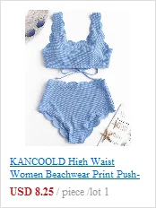 KANCOOLD 2019 Women Causal Swimsuit Sexy One-Piece High Waist Striped Bathing Suit For Women Swimsuit Beachwear Bathing Suit 12