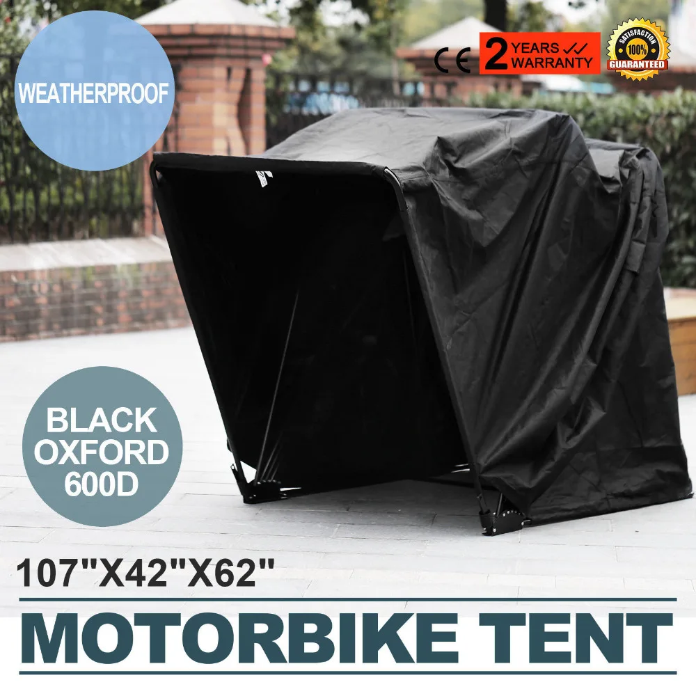 US $161.00 Motorcycle Shed Cover Storage Garage Tent Motorbikes Sturdy Metal Frame