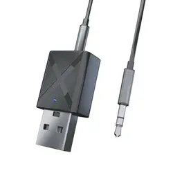 Transmetteur récepteur compatible Bluetooth 5.0, 2 en 1, haut parleur de voiture PC TV avec câble Audio AUX 3.5mm, adaptateur de musique, écouteurs 