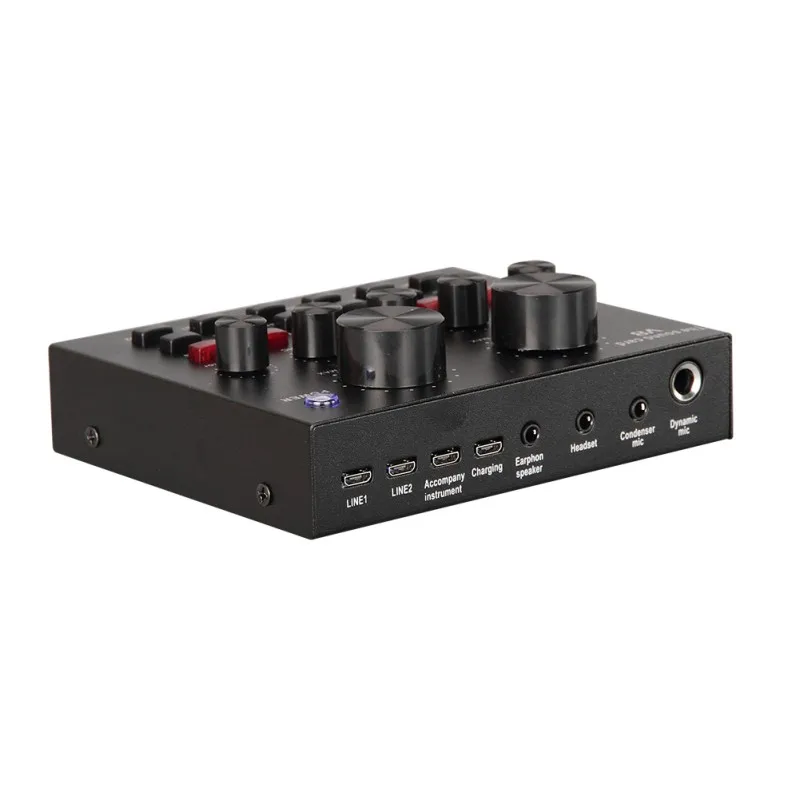 

High-quality Professioanl Long-lasting Multi-function Live Singing Bluetooth Sound Card V8 New