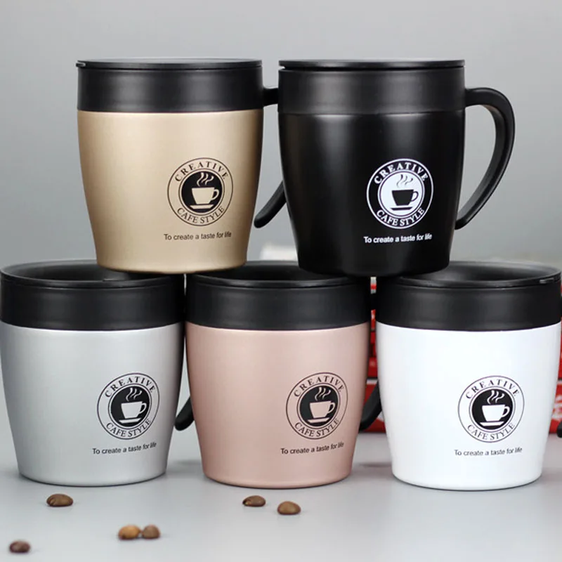 

New Arrive Handheld Coffee Mug Double Wall Hot Insulation Coffee Cups Office Coffee Water Bottle