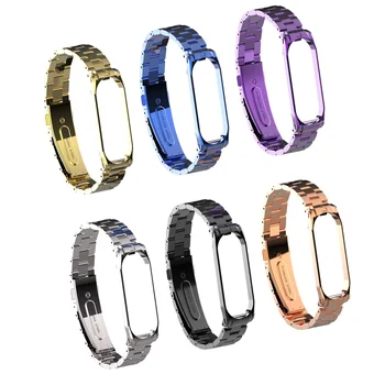 

Bakeey Metal Steel Watch Band Replacement Watch Strap for Xiaomi mi band 3/4 Smart Watch Wristband Fitness Wrist Band Strap