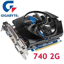 Видеокарты GIGABYTE GT 740 2 Гб видеокарты 128 бит GDDR5 видеокарты для nVIDIA Geforce GT740-2GB VGA карты прочнее, чем используется GTX650