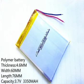

Size 466076 3.7V 3350mah Lithium polymer Battery With Protection Board For MP3 MP4 GPS Digital Products Free Shipping