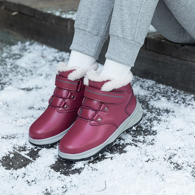 

Winter Ladies Hiking Shoes Snow Boots Thickened Sports Shoes Non-slip Cotton Shoes Warm Feet Bare Women's Shoes Plush Waterproof