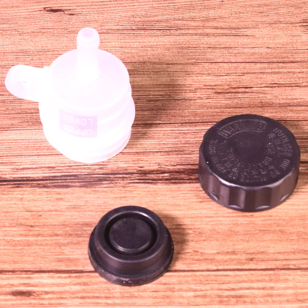 1x Universal White Master Cylinder Oil Tank Oil Bottle Liquid Bottle Reservoir Motorcycle Oil Cup Foot Hydraulic Brake Bottle (7)