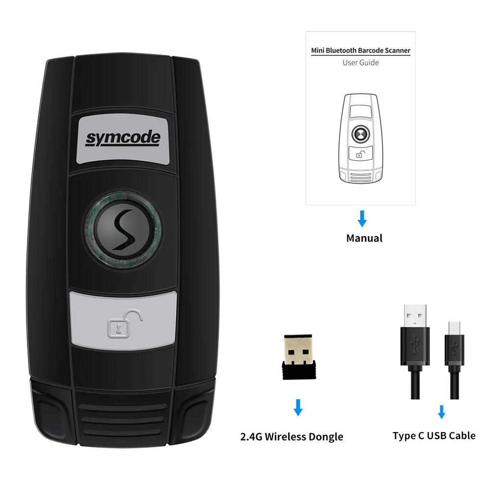CCD/2D беспроводной Bluetooth сканер штрих-кода беспроводной qr-считыватель, 16 м место для хранения, USB Bluetooth 2,4G беспроводной 3 в 1 соединения