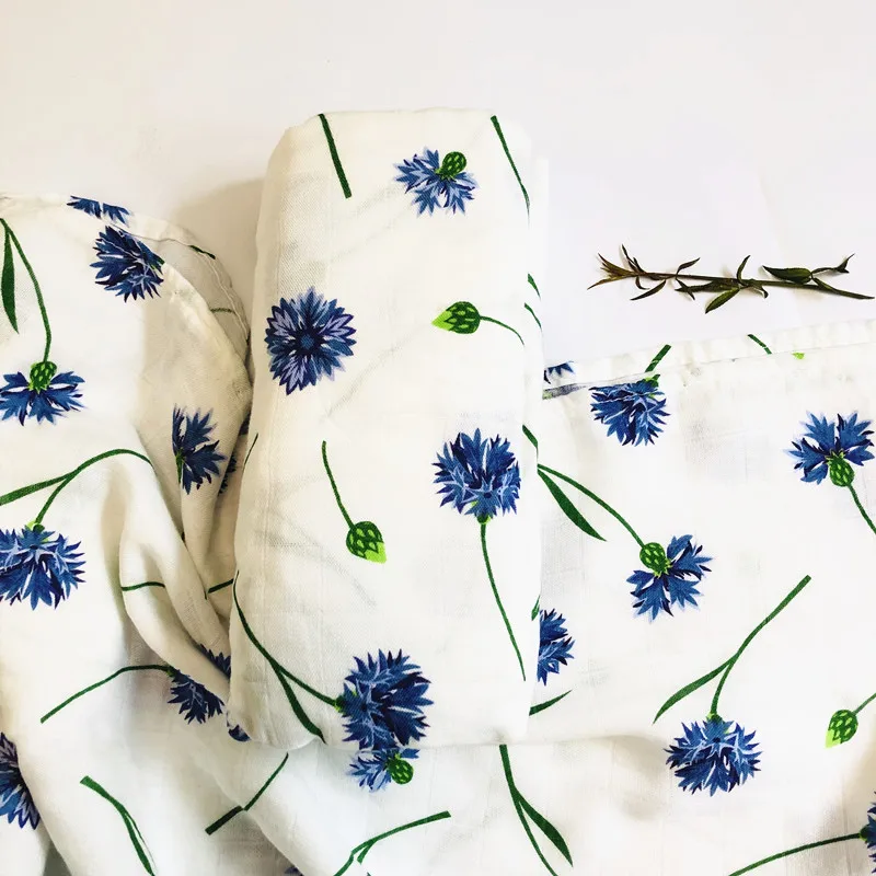 Cartoons Baby Blankets Baby Swaddle Bedding Infant Blankets Soft Breathable For Newborn 120x120CM Bamboo Fiber Cotton 5