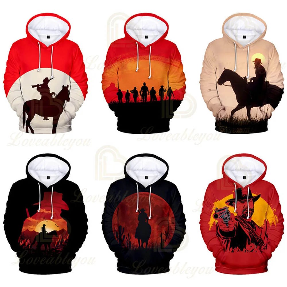 Red Dead Redemption 2 Hoodies 3D Men/Women Hoody Hooded Shooting Game Polluvers Tracksuit Kids Autumn Winter Coats Tops Red Dead Redemption 2 Hoodies 3D Men/Women Hoody Hooded Shooting Game Polluvers Tracksuit Kids Autumn Winter Coats Tops