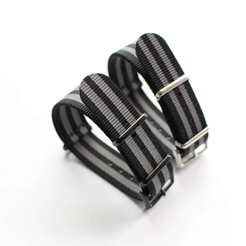 

Lightweight Fashion Color Nylon Watchbands NATO ZULU Straps 18 20 22 24 mm Striped Canvas Replacement Men's quality Wristband