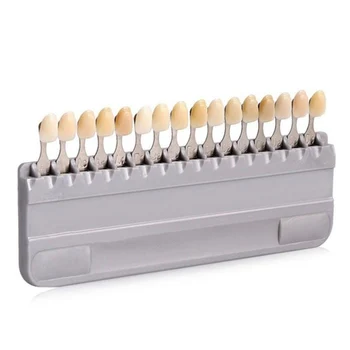 

16 Colors Teeth Dental Shade Guide Durable Resin Color Plate Tool KQS8