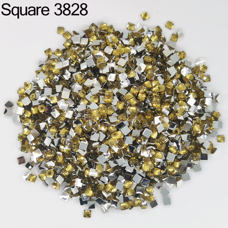 2021 New Crystal Resin Shinny Stone 2.5mm Square Drills Diamond Painting Embroidery Rhinestone Mosaic 