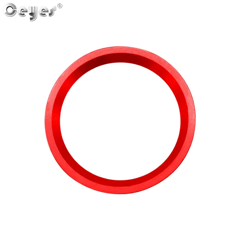 Ceyes наклейки для автомобиля ford Peugeot 5008 3008 408 508l 2008 308 4008 двигателя автомобиля кнопка запуска и остановки кольцо с чехлом для авто Стайлинг - Название цвета: Red Ring Cover