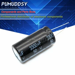 5PCS Higt quality 50V3300UF 18*30mm 3300UF 50V 18*30 Electrolytic capacitor