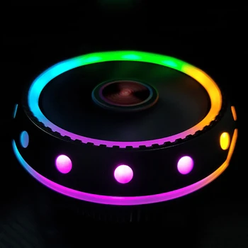 

Universal LED Cooling Fan RGB CPU Cooler Radiator for IntelAMD LGA 775/1150 NC99