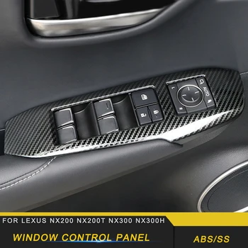 

For LEXUS NX200 NX300 NX300h Car Door Window Control Lift Button Panel Cover Frame Sticker Chrome Interior Accessories