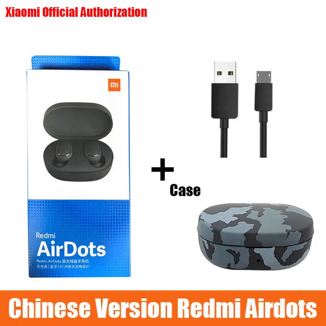As the picture Xiaomi Redmi Airdots наушники-вкладыши TWS Bluetooth 5,0 наушники стерео Беспроводной активный Шум отмена с микрофоном громкой связи - Цвет: As the picture