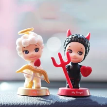 Автомобильные украшения, ПВХ, ангел, дьявол, качающаяся голова, кукла, милые украшения автомобилей, интерьер, приборная панель, демоны, Купидон, фигурка, игрушки, подарки