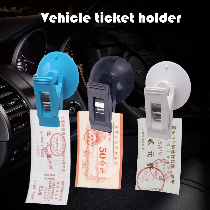 

2Pcs/Set Car Interior Window Suction Cup Clamp Detachable Multifunctional Plastic Hook Bracket Household Bill Clip Auto Parts