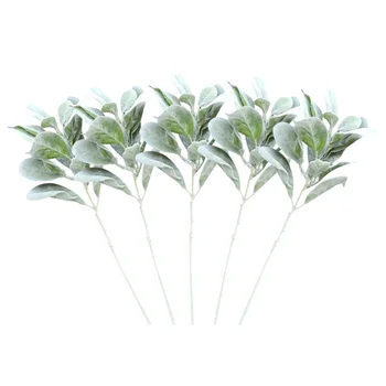 

5Pcs Realistic Simulation Leaves Lifelike Artificial Leaves Adornment Vivid Decorative Leaves Decor Flower Arrangement Supplies