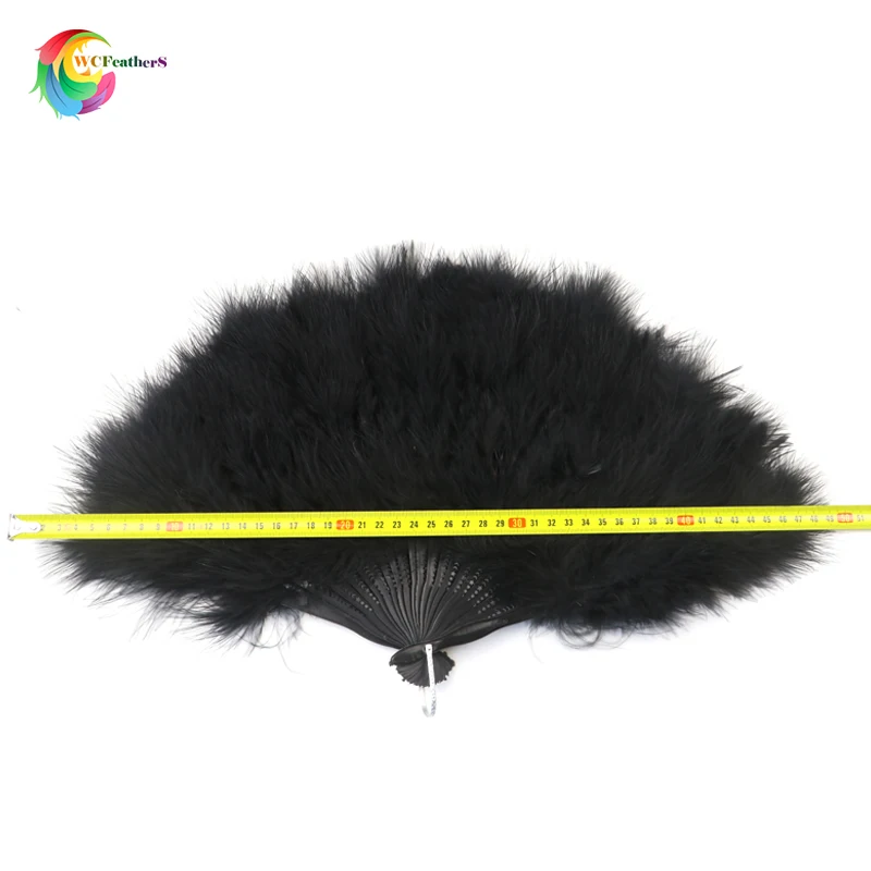 Feather Fan Decoration Feather Fan Beautiful Fold Fan Wedding Stage Carnival Party Home Decor Fluffy Turkey Feather 30*50CM