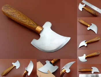 

Leather Craft Swiss Steel Hawkbill Curve Round Cutting Cutter Knife Skiver Tool - Stamping Punch Chisel Edger Creaser Groover