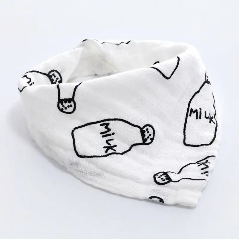 Детские нагрудники из треугольной хлопковой ткани Мультяшные водонепроницаемые