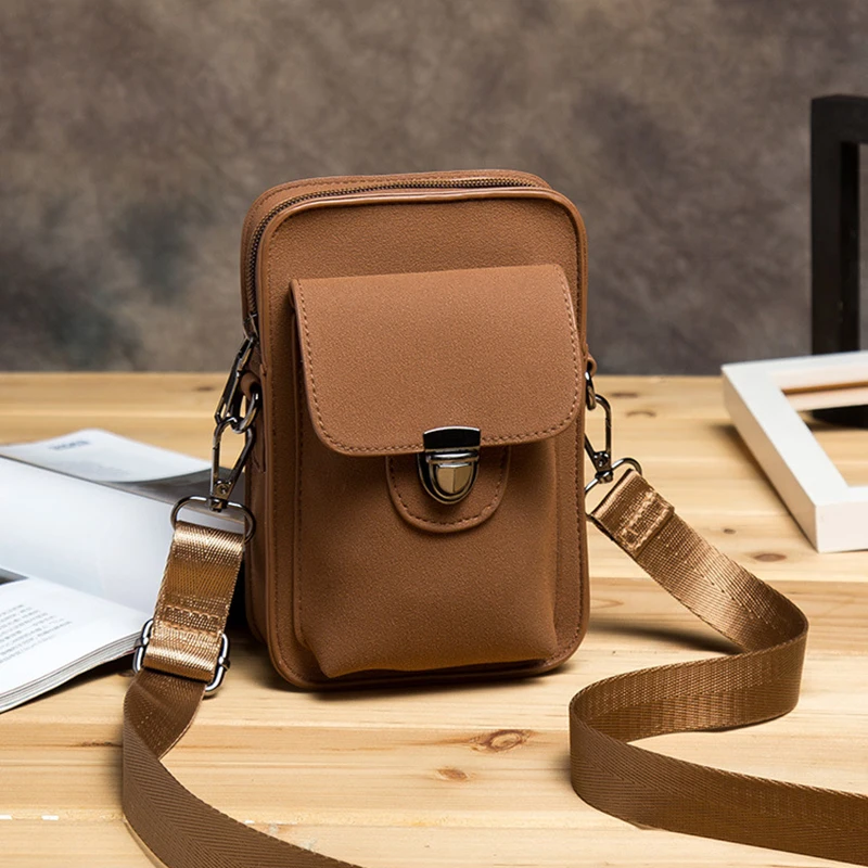 

Mobile Phone Waist bag Men Leather Belt Bag Multi-Function Crossbody Bag Small Men's Shoulder Pouch Messenger purse for Men