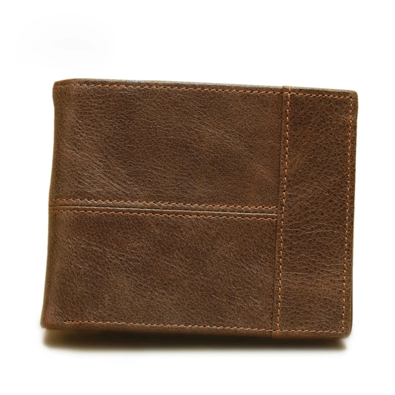 

Male Genuine Leather Wallets Men Wallet Credit Business Card Holders Vintage Brown Leather Wallet Purses High Quality Wallets