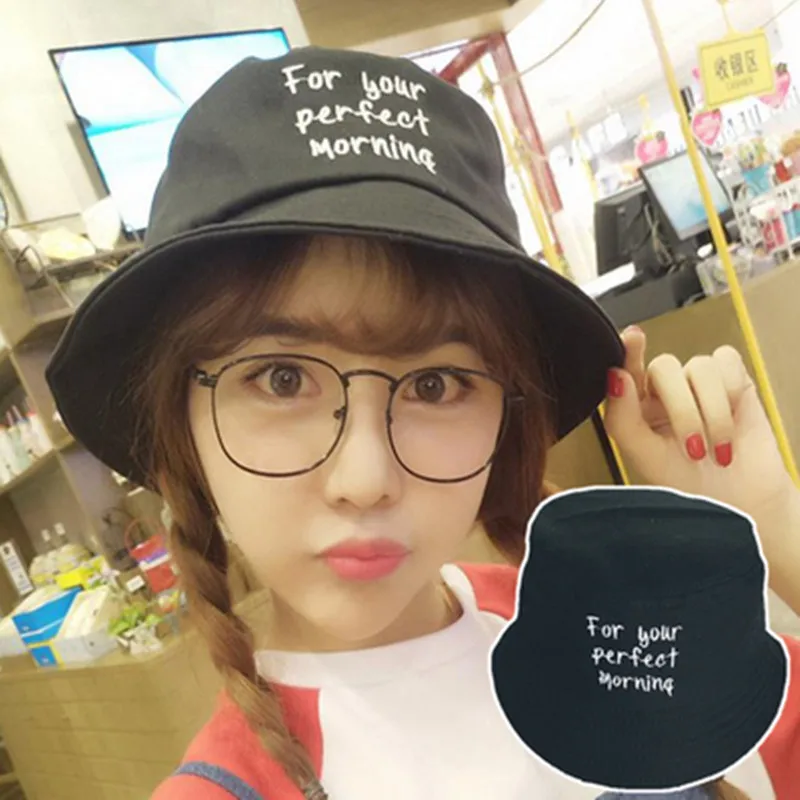 

Bucket Hat Women's Autumn & Winter Korean-style Versatile Students Topee Japanese-style Hipster Sun-resistant CHIC Cap