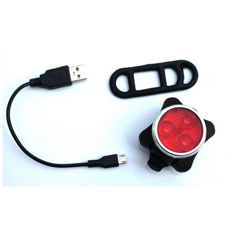 1 комплект USB перезаряжаемая светодиодная велосипедная лампа супер яркая передняя фара и задний фонарь для велосипедной Предупреждение ющая лампа красный белый цвет