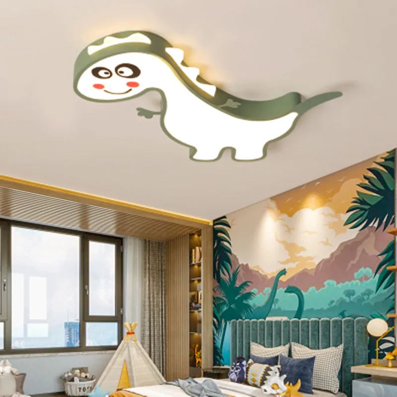 

Modern minimalist dinosaur children's bedroom wrought iron LED ceiling lights home decoration boy girl room acrylic ceiling lamp
