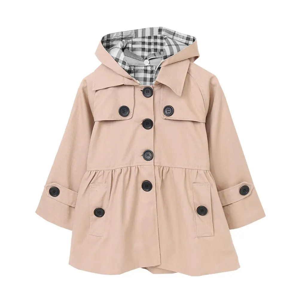 Style 1 Тренч для девочек двубортные куртки для девочек, одежда топы, детская ветровка, весенне-осенняя верхняя одежда for3-14 лет - Цвет: Style 1