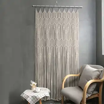 

4Type Bohemian Handmade Wall Hanging Woven Tapestry Room Door Window Curtain Wedding Backdrop Macrame Hanging Curtain Home Decor