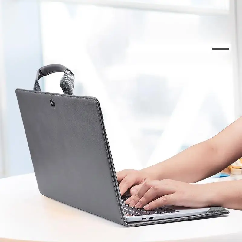 Bolso funda de portátil para Macbook Air Pro M1 13 15 12 16 A2179 2020 de cuero bolsa para mac libro A1342 cubierta de la Caja