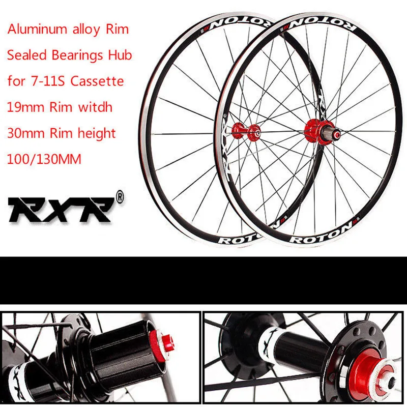 Road Bike 700C Bearing Wheels 7-11 Speed V Brake Clincher Front Rear Wheelsets (6)