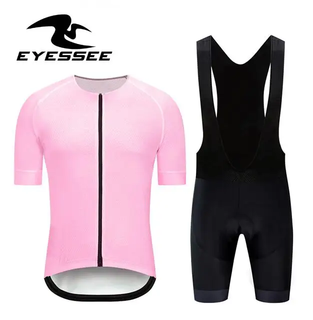 bib kits EYESSEE, Мужская велосипедная одежда, 9 цветов, летняя, короткий рукав, Джерси, Одежда MTB, комплект одежды, велосипедная одежда, дорожный костюм, одежда для велоспорта - Цвет: bib kits