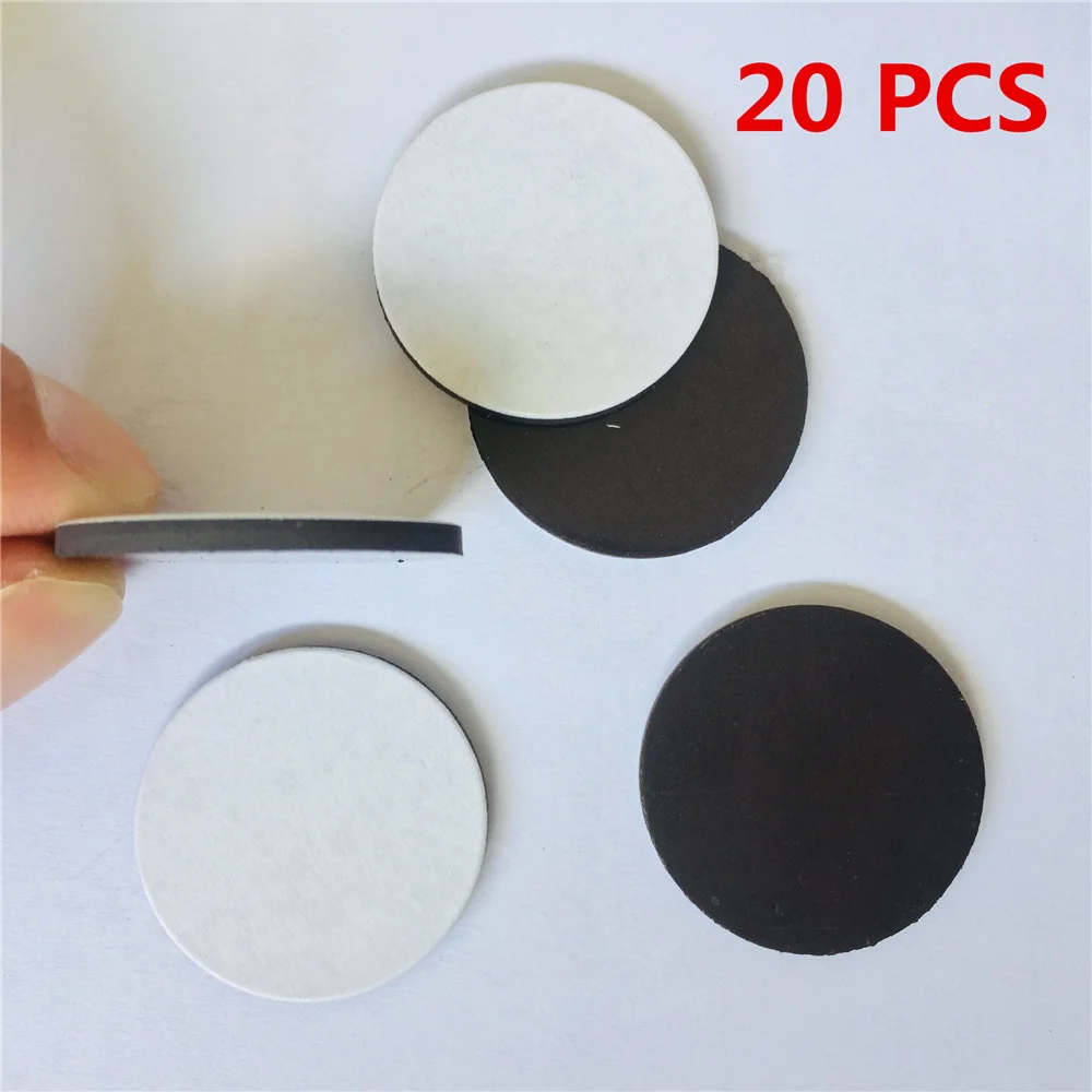 20 PCS magnet Допустимое отклонение диаметра. 30 мм Качество DIY собрать части для купольного стекла магнит на холодильник, Изотропный клей магнит+ купол стекло - Цвет: 20 PCS magnet